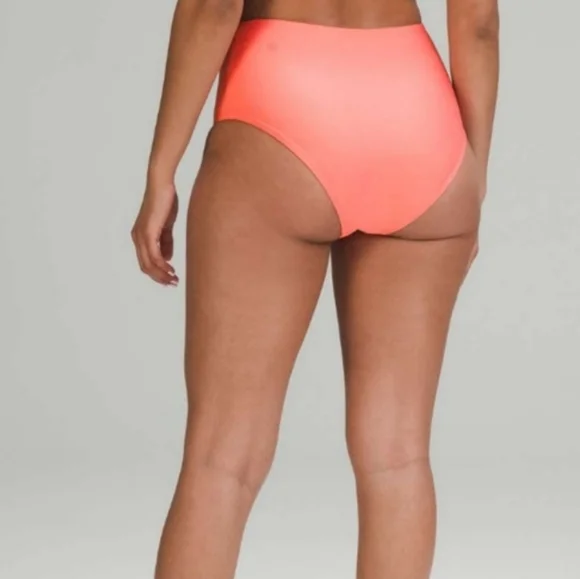 Lululemon Waterside High Waist Skimpy Swim Bikini Bottom Raspberry Creme NWT sz6